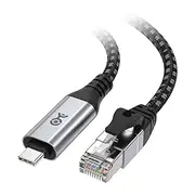 Cable Matters Plug & Play Braided USB C to Ethernet Cable - 1.8m, Gigabit Ethernet to USB C Cable, Thunderbolt 4/5 Compatible, Ideal for MacBook, iPad Pro, XPS, Surface Pro