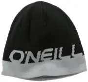O'Neill Snow Men's Avoriax Reversable Beanie, Black Out, One Size, Black, Gray