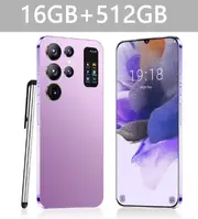 2024 Original S24 Ultra Smartphone 5G 7.0HD 16G+1T Dual Sim Cellphones Android Cell Phone Face Recognition 7000mAh Mobile Phone Purple 16G 512GB