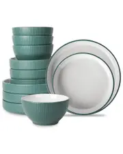 Christian Siriano Larosso 12pc Stoneware Dinnerware Set