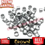 20 PCS Aluminium Closed-loop Leg Bands Parrot Dove Birds Pigeons 8MM Sliver