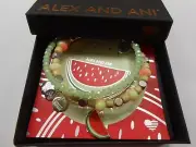 Alex and Ani One in a Melon Set of 3 Bangle Bracelet Shiny Silver NWTBC