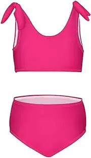 [RPLIFE] Red Girls' Two Piece Swimwear Chic Bikini, Girls Small Swimsuit