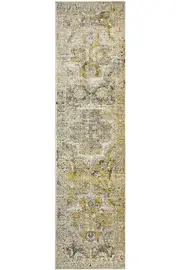 Maya Silver Yellow Over Dyed Transitional Hallway Runner