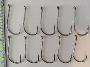 10 - 9/0 NICKEL OCTOPUS HOOKS