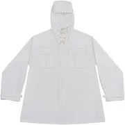 militaryharbor WWII German White Snow Camouflage Gebirgsjäger Anorak Smock III, White, 44R/XL