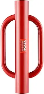 VEVOR Fence Post Driver with Handles, 4.11 in Inner Diameter T Post Pole Pounder, 22LB Heavy Duty Carbon Steel Hand Post Rammer, Farm Fencing Hole Digger for U Channel, Sign Pole, Wooden Post, Red