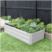 Greenlife Large Garden Bed Planter Box Raised Container 180 x 90 x 45cm White