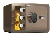 Small Safe, Lock Box for Money, Jewelry, Documents and Guns, 0.5 Cubic Feet D...