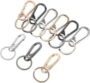 HANABASS 9PCS Heavy Duty Zinc Alloy Carabiner Clips Small Keyring Holder for Keys Backpack Climbing Hiking Outdoor Activities Portable Lightweight Easy Clipping Versatile Use