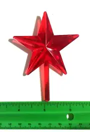 RED CLASSIC LARGE STAR VINTAGE Ceramic Christmas Tree TOPPER * RARE *