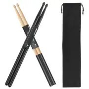 Drum Sticks 5A 1 Pair Nylon Drumsticks 1 Pair Non-Slip Maple Wood with a Velv...