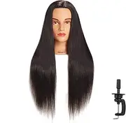 (R71907LB02) - Hairingrid 70cm - 70cm Mannequin Head Hair Styling Training Head Manikin Cosmetology Doll Head Synthetic Fibre Hair and Free Clamp Holder (R71907LB02)