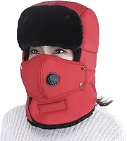 [Generic] Detachable Dust Mask Lei Feng Hat For Men And Women Soft And Thick Feel Windproof Versatile Face Protection Cycling Hats