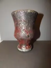 Goblet form RAKU ceramic clay pottery R-19-114