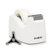 Safety Tape Dispenser Cute Mini 1" Core (White) Hidden Blade Design White