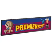 Brisbane Lions AFL 2024 Grand Final Premiership Bar Mat Runner Caricature