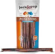 Jack and Pup 30cm Premium Grade Odour Free Thick Bully Sticks Dog Treats (10 Pack) 30cm Long All Natural Gourmet Dog Treat Chews Fresh and Savoury Beef Flavour Long Lasting Treat