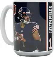 Justin Fields Motion Chicago Bears NFL 15oz Mug