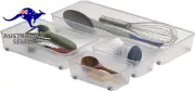 HEXA In-Drawer Organizers Set of 4 (Clear Frost) - Drawer Storage for Bathroom,