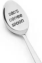 Dad Birthday Gifts from Daughter Son Dad’s Coffee Spoon for Daddy Papa Christmas Father's Day Presents for Step Dad Stepfather Engraved Stainless Steel Spoon Gift from Children