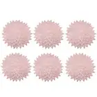 Placemats Set of 6, Round Hollow Out Flowers Place Mats for Dining Table4599