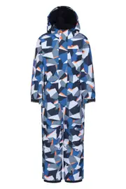 Cloud Printed Kids All in One Waterproof Snowsuit