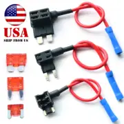 3 Pack 12V Car Add-A-Circuit Fuse Tap Adapter Mini ATM APM Blade Fuse Holder Kit (for: Audi)