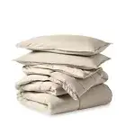 Comforter Set - Size - Ultra-Soft - Goose Down Oversized Queen 12 - Sand