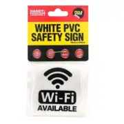 3pcs Peel & Stick Wi-Fi Available Sign Handy Hardwar Quality Material - 55x55 mm