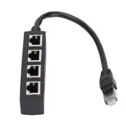 RJ45 Splitter Adapter 1 Male to 4 Female Ethernet Cable Splitter Gold Plated ...