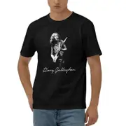 Rory Irish Tour Singer Gallagher Retro Printed Fashion T-Shirt Black,black Exquisite Workmanship XL