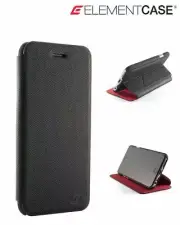 New Element Case SoftTec Wallet Flip Case for Apple iPhone 6 6S - Black / Red !
