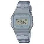 【CASIO 卡西歐】透明感方形復古運動電子錶-灰(F-91WS-8)