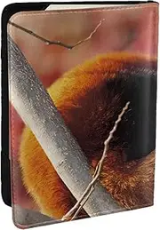 [JEJEA] Red Panda Print Travel Organizer Credit Cards Case Passport BookPassport Holder Cover Wallet forTraveling,, Black, One Size