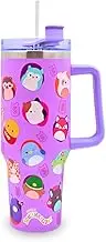 Squishmallows 40oz / 1200 ML Tumbler with Straw & Lid | Leak & Spill Proof Travel Mug | Stainless Steel Vacuum Insulated Water Bottle with Handle Keeps Cold for 17Hrs or Hot for 5Hrs