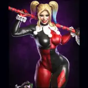 1/4 48cm Harley Quinn 3D print figure Model Kit Unpainted Unassembled Garage Kit