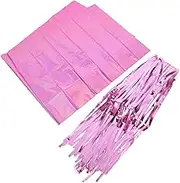 Cabilock 1set Fairy Party Backdrop and Tablecloth Set with Holographic Sequin Floral Tablecloth for Valentine's Day and Wicked Movie Party Decorations