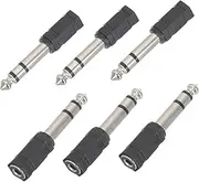 CONGARTENO 6Pcs Guitar Audio Converter Male to Male Adapter for Microphones and Instruments Durable to Connector Portable Audio Replacement for Daily Use