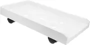 Tofficu 1 Set Computer Host Bracket Rolling Caster Wheels CPU Stand Under Desk Computer Tower Holder Desktop Tower Stand Computer Floor Stand Computer Stand Computer Tower Stand Iron White