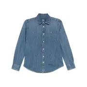 [Ralph Lauren] Ralph Lauren Polo Pony-embroidered Shirt 4 US BLUE