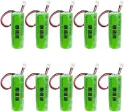 HOUYIBO 10PCS CR17450 with 2.0 White Plug 3V 2500mAh PLC Replacement Non-Rechargeable Lithium Battery for CNC System