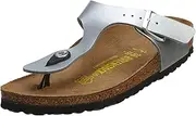 [Birkenstock] Women's Gizeh Silver Sandals 40 EU 9 US (43851)