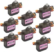 8pcs MG90S 9G Micro Servo Metal Gear Suitable for Remote Control Helicopter Airplane Model RC Robot arm/Hand Control with Cable