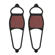 1 Pair Universal Non Slip Shoes Gripper Wear-resistant Coarse Sand Surface Ice Snow Shoes Grips Walking on Snow Ice Outdoor Winter Walking Boots black