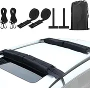 Universal Soft Roof Rack Pads - Luggage Carrier System with Kayak/Surfboard/SUP/Canoe Compatibility | Includes 2 Tie-Downs, 2 Quick Loop Straps, and Storage Bag