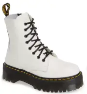 NIB $200 Dr. Martens 'Jadon' Boot in WHITE SMOOTH LEATHER!