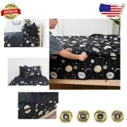 Easy-Make Space Theme Zipper Bedding Set for Kids - Fun & Comfortable Full Size