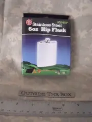 Emergency/Survival: SE Stainless Steel Hip Flask, 6 oz. HQ66SP, Screw Cap