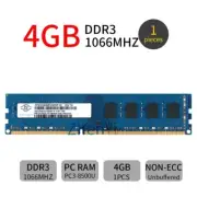 4GB Module DDR3 PC3-8500U 1066MHz 240Pin 1.5V DIMM Desktop Memory For NANYA BT